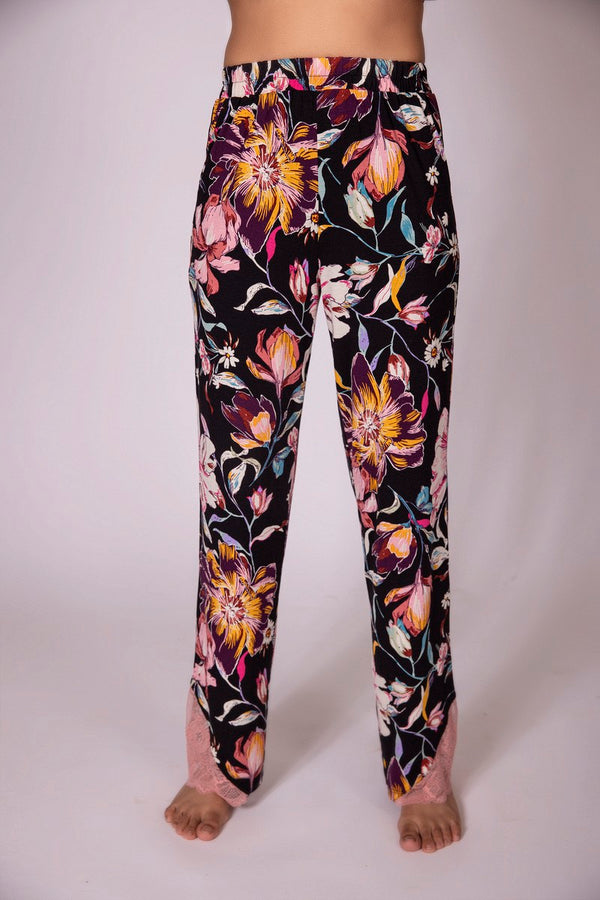 "Roselli" Lace Printed Loungewear Pant