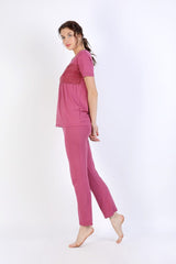 “Comfy In Style” Modal Lace Tunic PJ Set