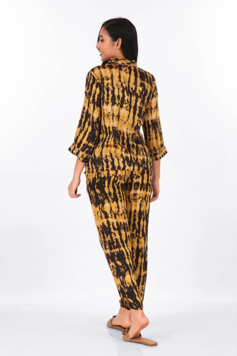 “Amelia” CUPRO Fabric Tiger Print Co-Ord Set