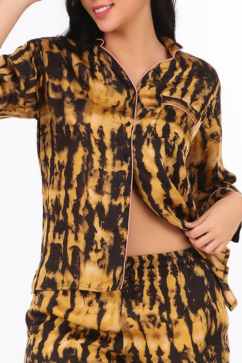 “Amelia” CUPRO Fabric Tiger Print Co-Ord Set