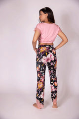 "Hermosa" Lace Crop Top & PJ Loungewear Set