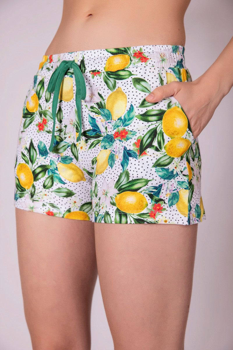 "Lemony Life" Printed Shorts